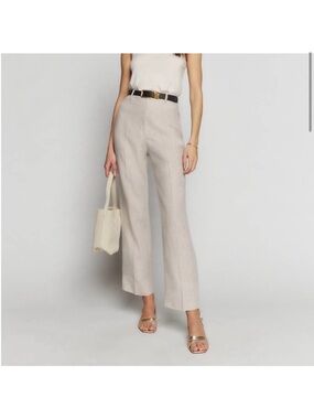 Reformation Linen Pants, size 8, oatmeal
